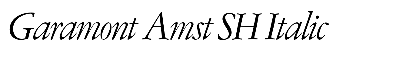 Garamont Amst SH Italic